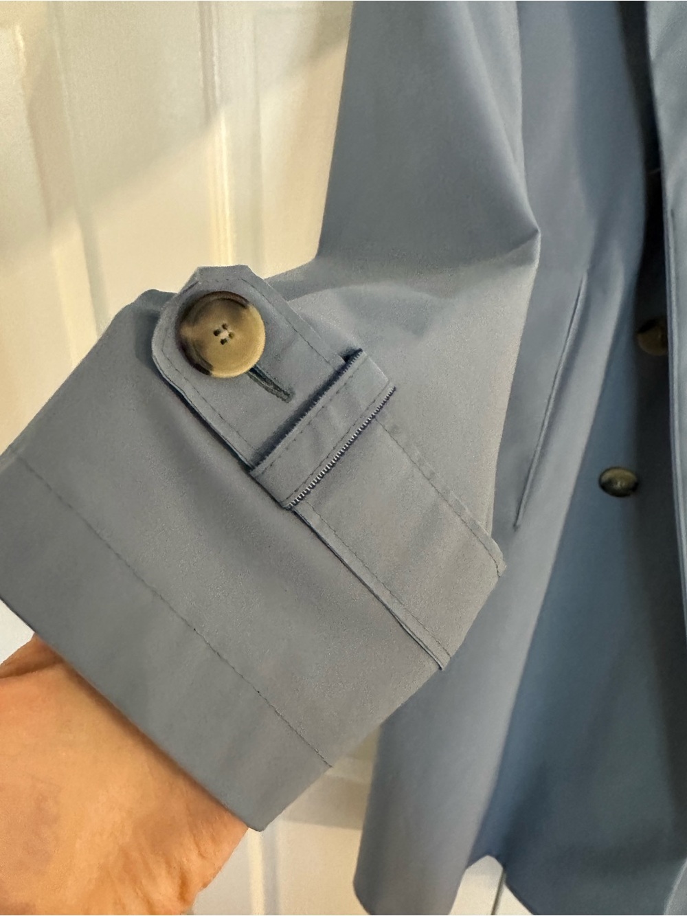 Harris Wharf Light Blue Women's Trench - Classic Tailored Fit - Picture 2 of 6